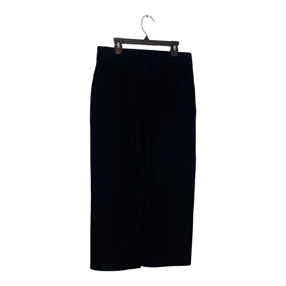 Eileen Fisher black straight leg pull on cropped pants size XS